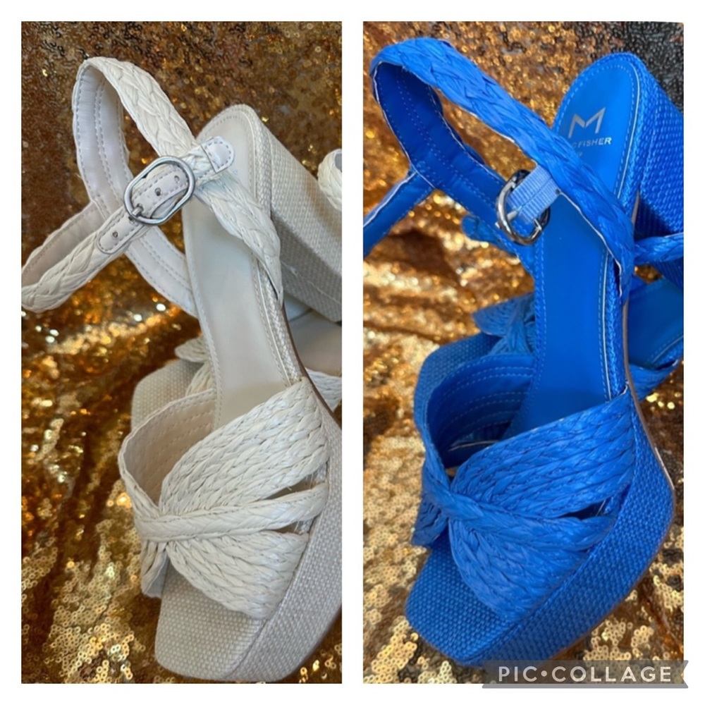 2 pairs of NWT MARC FISHER HEELED SANDALS